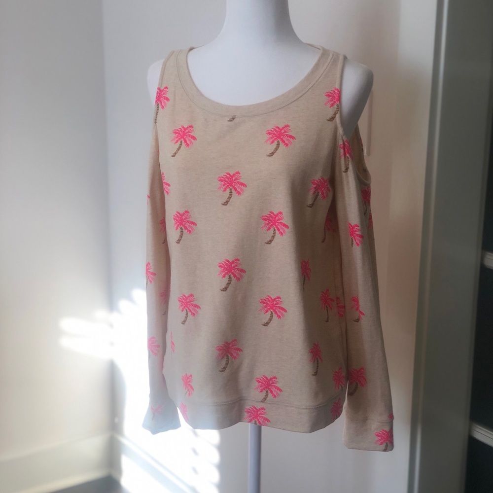 EUC Lilly Pulitzer Cold Shoulder Sweatshirt Size M